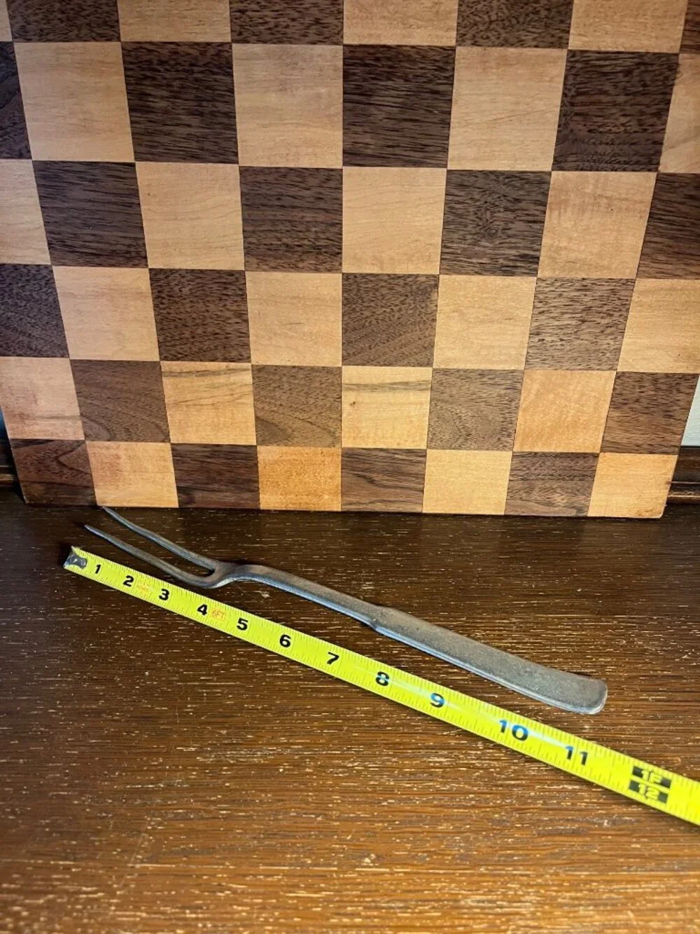 Pewter Meat Fork, some bends in tine